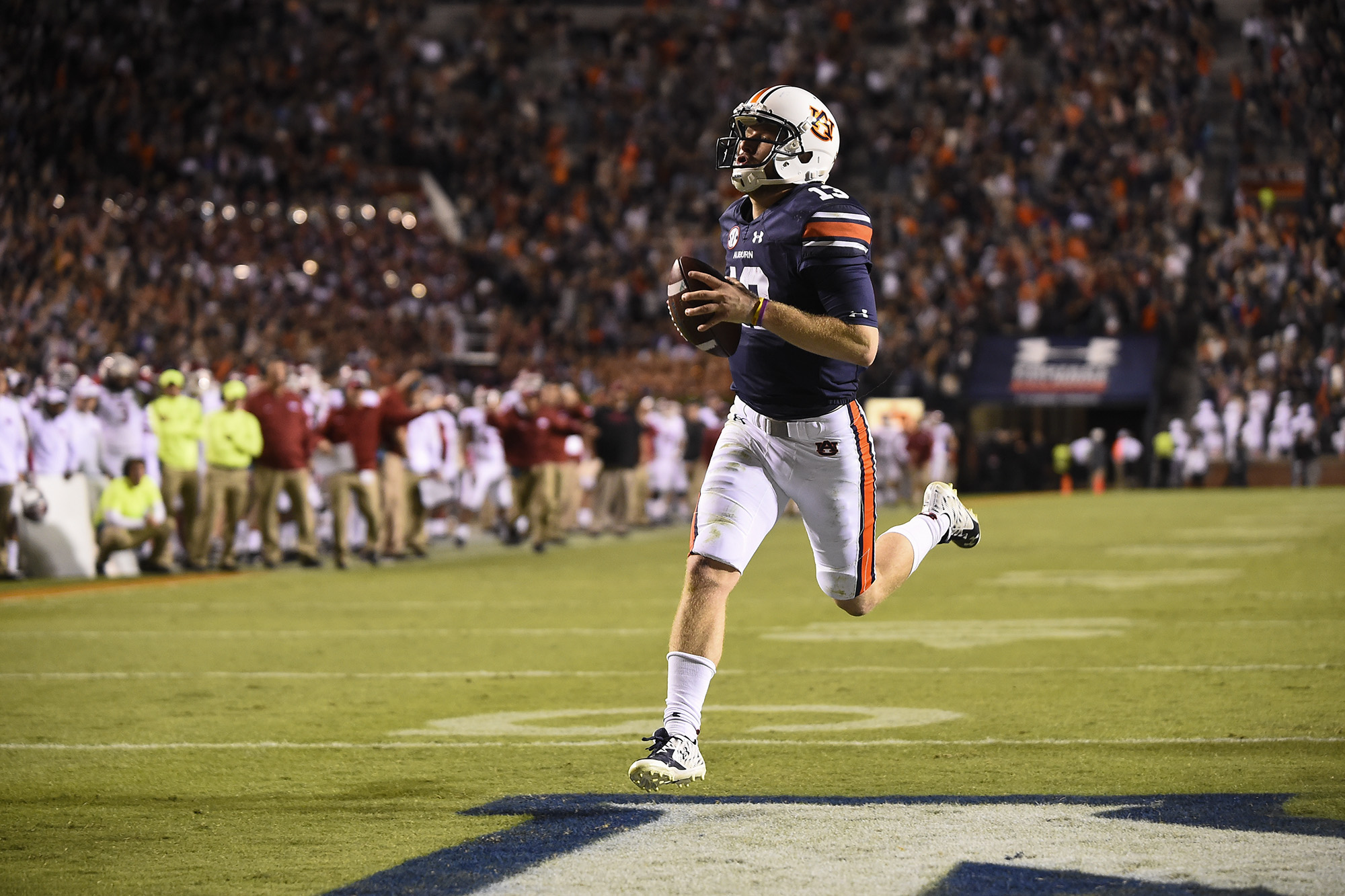 Sean White (13). Auburn vs Arkansas on Saturday, Oct. 22, 2016. Dakota Sumpter/Auburn Athletics