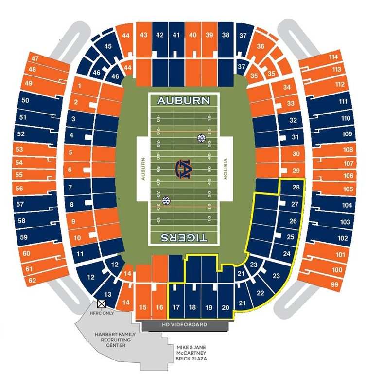 Seating Chart Auburn Football Stadium